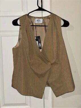 Primark Tan Draped V-Neck Sleeveless Tunic